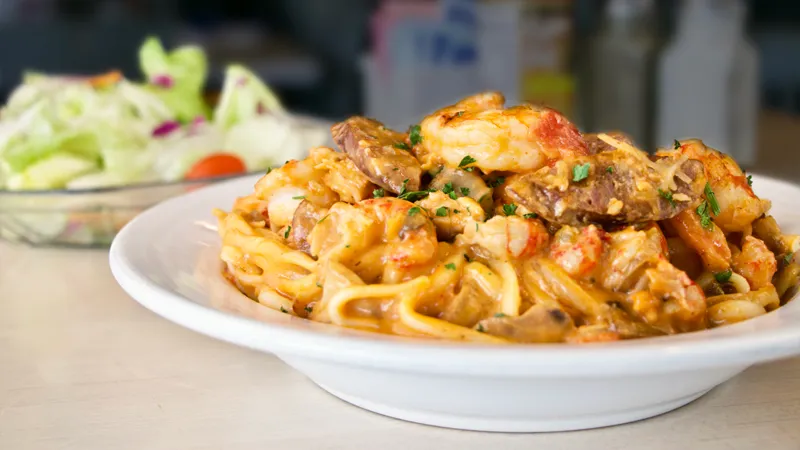 sausage and shrimp pasta